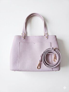 Antik Kraft Soft Cream Shoulder Tote with Gold Hardware